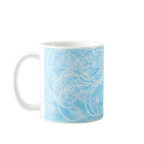 blue flowers mugs by VioDeSign blue flowers mugs