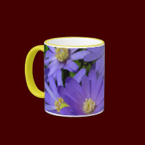 Blue Flowers Mug Coffee Cup Blue Daisies Cup mugs