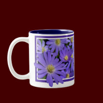 Blue Flowers Mug Coffee Cup Blue Daisies Cup mugs