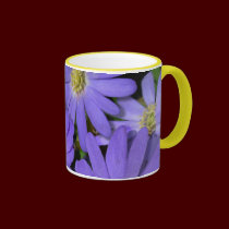 Blue Flowers Mug Coffee Cup Blue Daisies Cup mugs