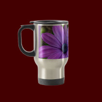 Blue Flowers Mug Travel Cup Blue Daisies Cup mugs