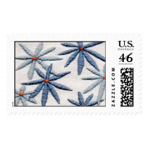 Blue Flowers postage