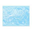 blue flowers postcards