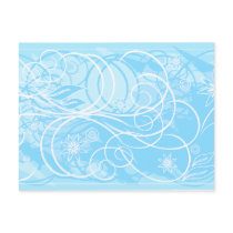 blue flowers postcards