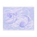 blue flowers postcards