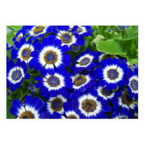 Blue Flowers Profile Card business cards