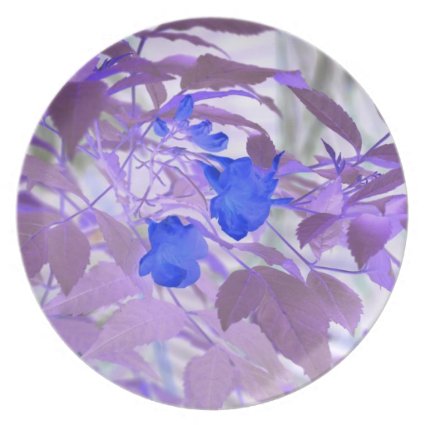 blue flowers purple leaves inverted image plates