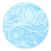 blue flowers stickers