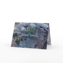 Blue FLowers Thank You Card