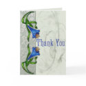 Blue Flowers Thank You cards