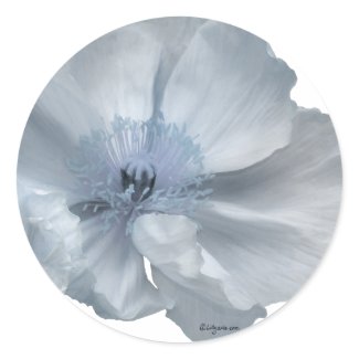 Blue Flowers Wedding Envelope Seals sticker