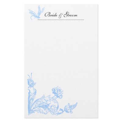 Blue flowers Wedding Stationery by ONimages