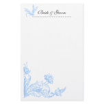 Blue flowers Wedding Stationery