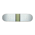 Blue Flowers with Green band Skate Board Deck