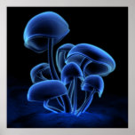 Blue Fluorescence (Square) Print