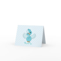 Blue Flutter Bird Thank You Note cards