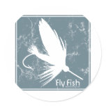 Blue Fly Fish Sticker