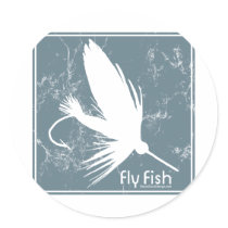 Blue Fly Fish Sticker