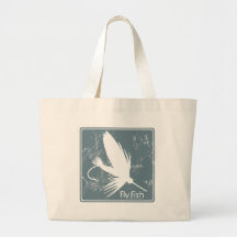 Blue Fly Fish Tote Bag