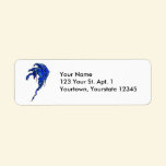 Blue Flying Dragon Address Label labels
