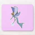 blue flying fairy pixie mousepads