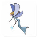 blue flying fairy pixie posters