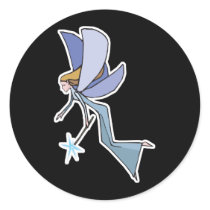 blue flying fairy pixie stickers
