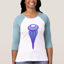 Blue Flying Saucer design shirt t-shirts