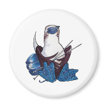 Blue-footed Booties Fridge Magnet