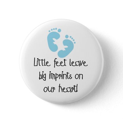 Blue Footprints Button by familymembers