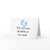 Blue Footprints Greeting Card