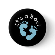 Blue Footprints It's a Boy buttons