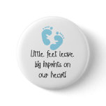 Blue Footprints Little Feet Big Imprints Buttons