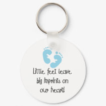 Blue Footprints Little Feet Big Imprints keychains