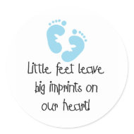 Blue Footprints Little Feet Big Imprints Sticker