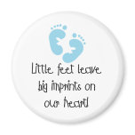 Blue Footprints Fridge Magnet