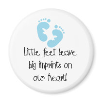 Blue Footprints Fridge Magnet