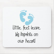 Blue Footprints Mouse Pad