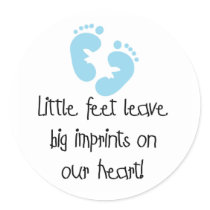 Blue Footprints Stickers