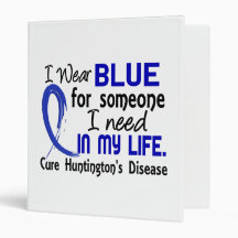 Blue For Someone I Need Huntington's Disease Binder