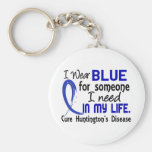 Blue For Someone I Need Huntington's Disease Key Chain