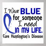 Blue For Someone I Need Huntington's Disease Poster