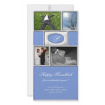 Blue Formal Hanukkah Photo Card Template