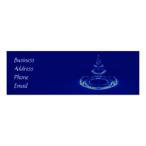 Blue fountain business card template (front side)