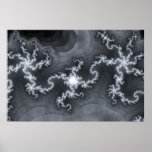 Blue fractal abstract composition #2 posters