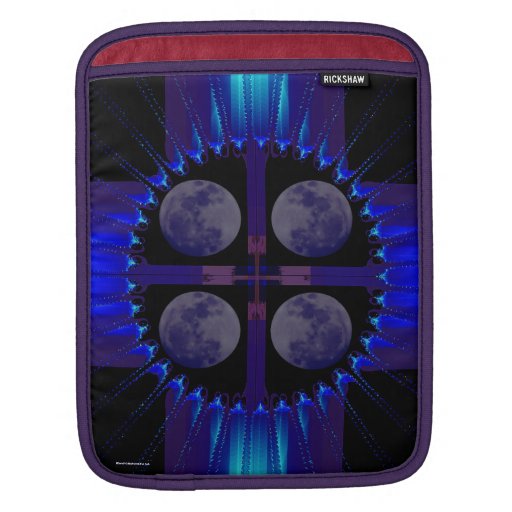 Blue Fractal Art iPad Sleeve