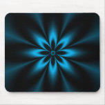 Blue Fractal Burst Mouse Mat