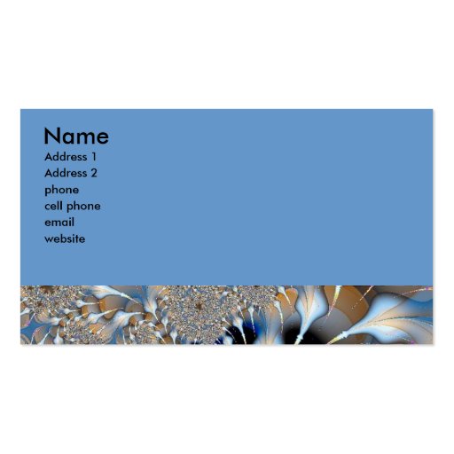 blue fractal business card templates