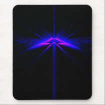 Blue Fractal - Delicate Star mousepads