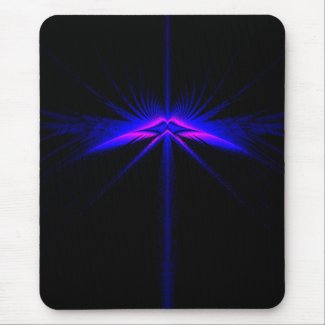 Blue Fractal - Delicate Star mousepad